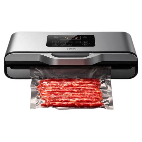 得力全自动家商用真空封口机食品包装机小型保鲜密封塑封机可抽液