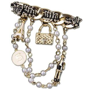 奢华胸针气质小香风曲别针流苏珍珠胸花女士装饰扣蝴蝶结配饰品