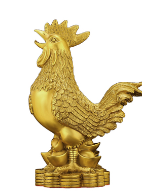 黄铜居客厅工艺品摆件铜公鸡