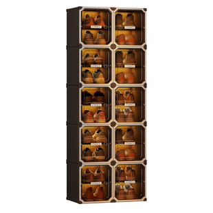 鞋柜收纳柜一体靠墙省空间鞋盒收纳盒透明窄小家用门口多层鞋架子