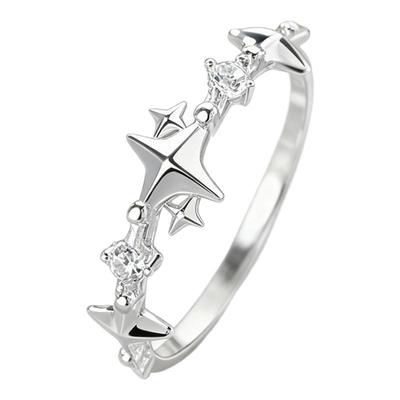 18光年S999纯银戒指轻奢四芒星