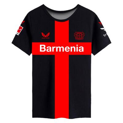 23-24赛季勒沃库森足球迷速干T恤