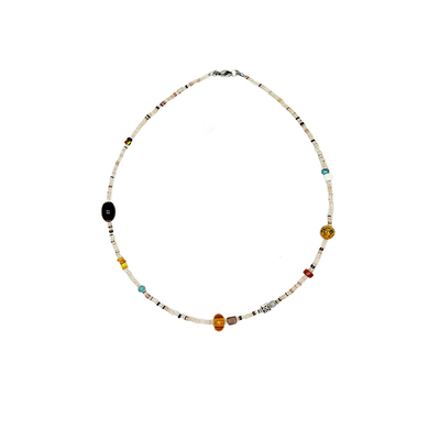 WAYOFMOON贝壳彩色宝石项链