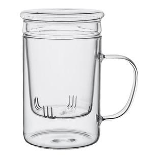 喝茶杯子茶水分离泡茶杯玻璃带滤网水杯男士办公室茶道杯喝茶专用