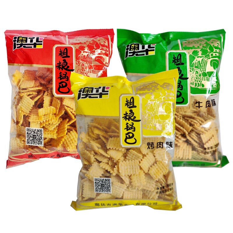 澳华粗粮锅巴260g烤肉麻辣牛肉