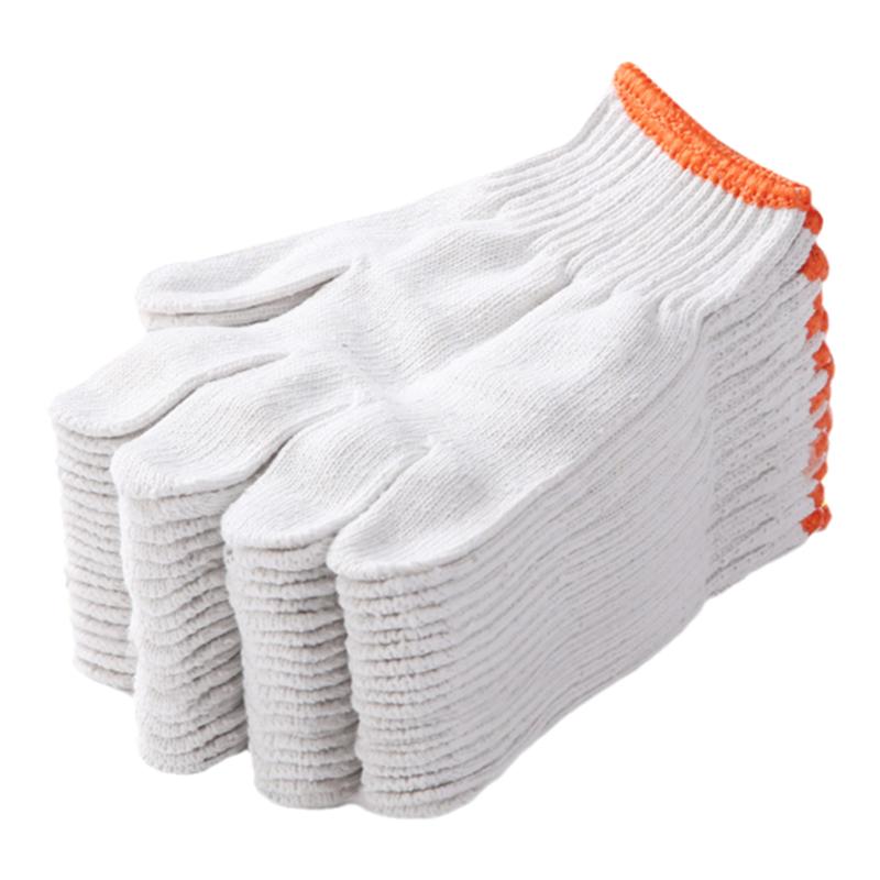 手套劳保耐磨工作白棉女士小号旅游劳动加厚棉纱棉线修车防护用品