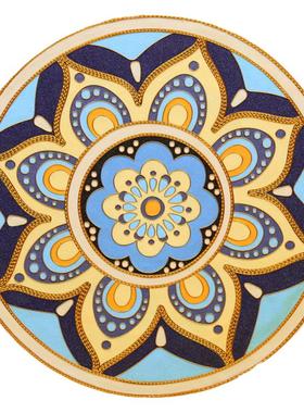 诗翼陶瓷新中式珐琅彩摆件