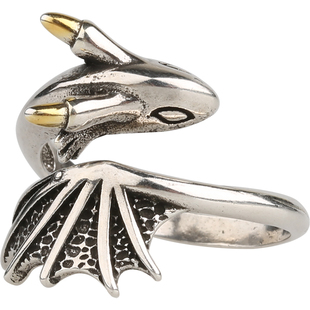 嘻哈美式复古开口戒指男士潮牌高级感个性男生自律戒指男款可调节