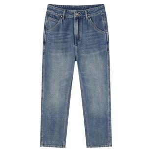 RS流石男装宽松休闲直筒时尚牛仔裤2026年秋季新款男士长裤子春秋