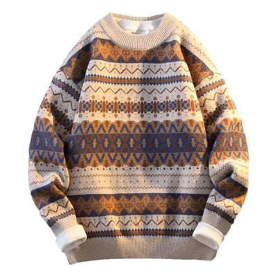 稻草人新费尔岛加厚毛衣针织衫男