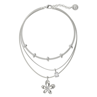 BOONEE花朵项链轻奢小众设计高级感叠戴新款锁骨链