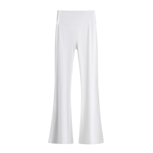 白色喇叭鲨鱼女冬季加绒保暖羊绒外穿打底裤小个子高腰瑜伽喇叭裤