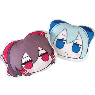 琪露诺抱枕博丽灵梦娃娃东方周边project二次元动漫抱枕毛绒趴趴