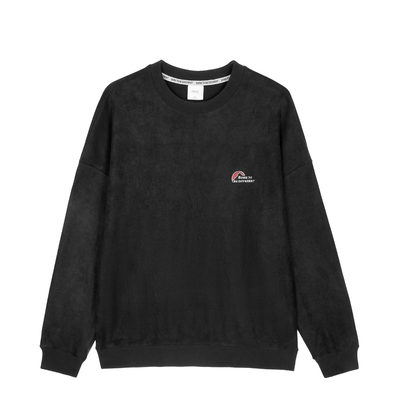 美式复古麂皮绒冬季重磅打底上衣