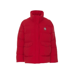 风笛2024冬季新款羽绒服百搭鹅绒厚款保暖拉链立领面包服外套