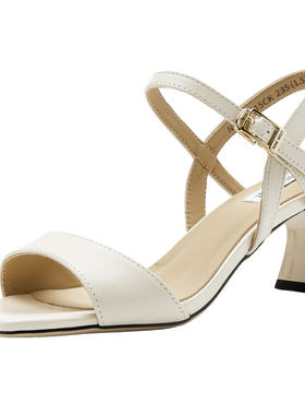 NineWest/玖熙一字扣带高跟凉鞋