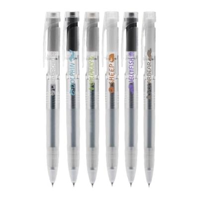 日本zebra斑马blen中性笔JJZ66透明款白色妙想限定速干减振笔低重心冰透限定学生用刷题考试黑色0.5mm旗舰店