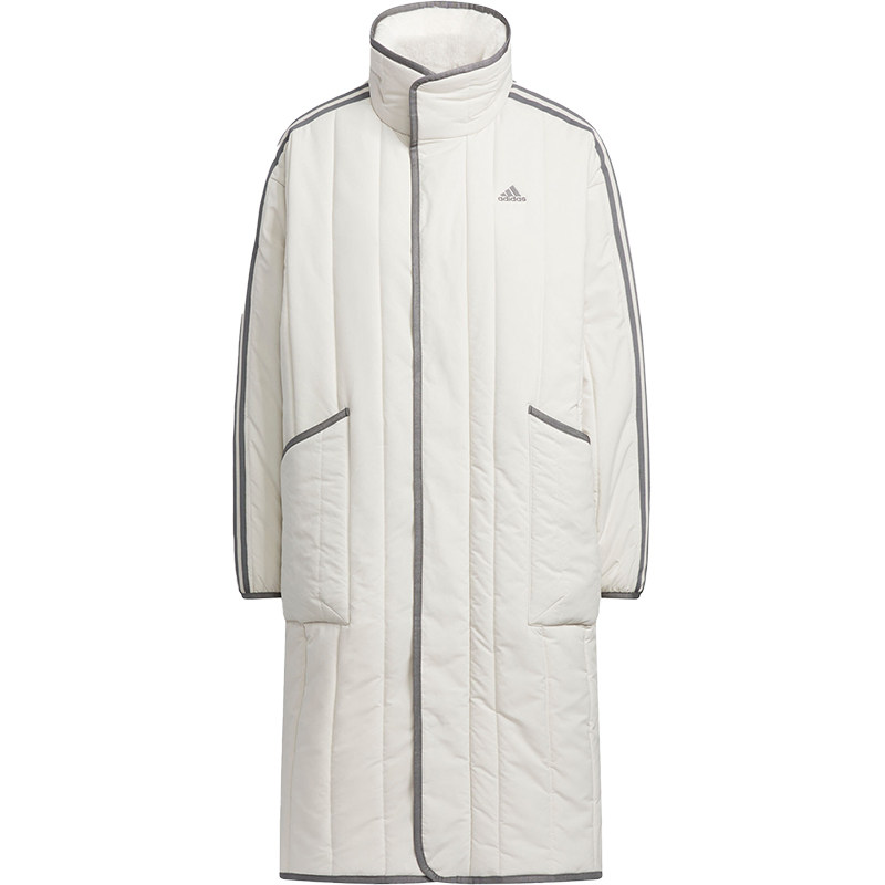 Adidas/阿迪达斯正品中长款女子毛领翻领保暖防风运动棉服IL8952