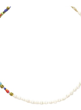 丹麦设计淡水彩色混搭小众项链