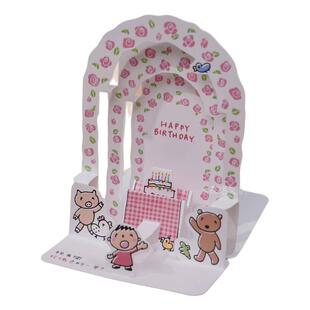 生日卡|大口仔玫瑰花拱门庆生贺卡可爱温馨生日祝福礼物节日卡