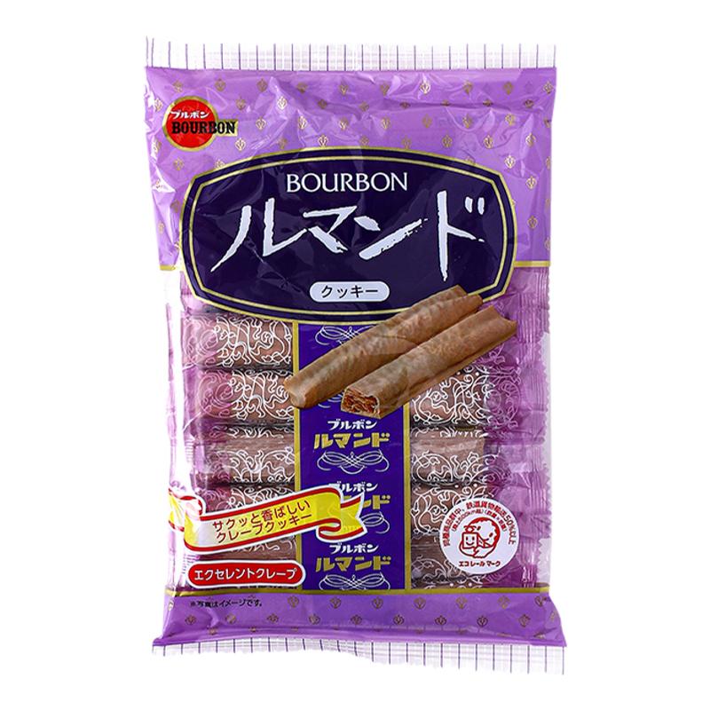 Bourbon波路梦巧克力可可千层薄脆饼干蛋卷儿童生日礼物进口零食