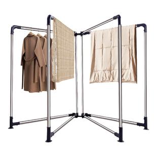 不锈钢院内晾衣架落地折叠户外防风楼顶院子凉衣杆天台晒被子神器