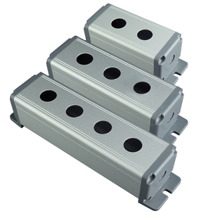 m12m16mm金属开关按钮盒 防水控制盒铝合金1孔2孔3孔多孔位安装盒