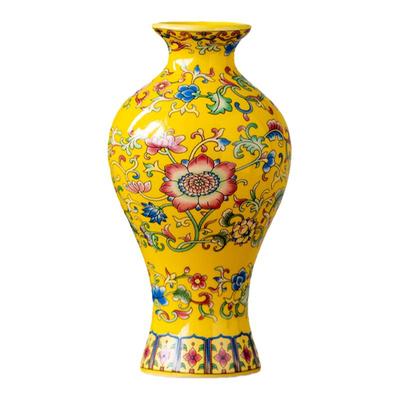 珐琅彩陶瓷花瓶高级感装饰摆件