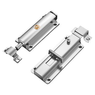 不锈钢插销自动弹簧406防盗按压式回弹房门家用扣室内锁扣电柜箱