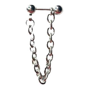 ins钛合金链条耳骨钉耳链耳蜗链拧螺丝不锈钢原宿冷淡风穿刺饰品