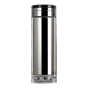 双层玻璃真空保温杯镀银加厚礼品定制刻字水杯过滤隔热茶水分离杯