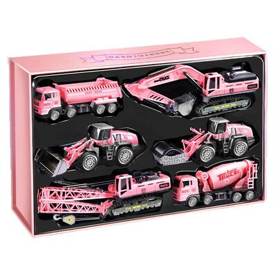 粉色合金工程挖掘机套装