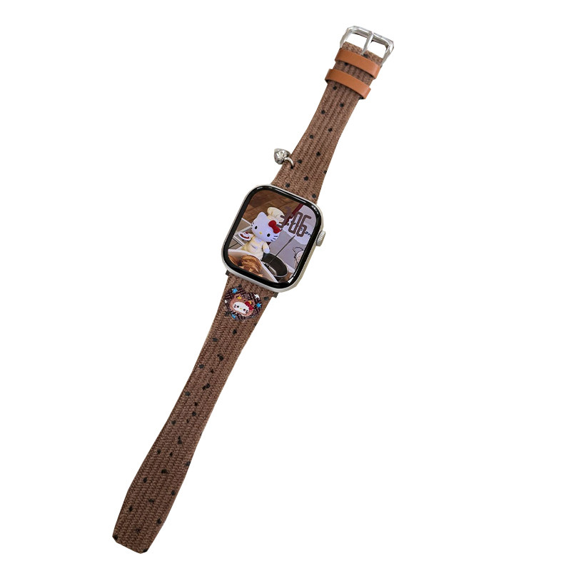 适用苹果iwatch11手表表带灯芯绒