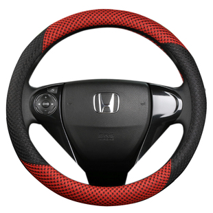 新款汽车方向盘套透气防滑吸汗冰丝亚麻通用型四季方向盘d型把套