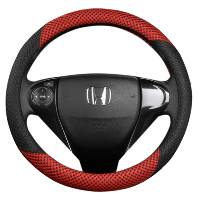 新款汽车方向盘套透气防滑吸汗冰丝亚麻通用型四季方向盘d型把套