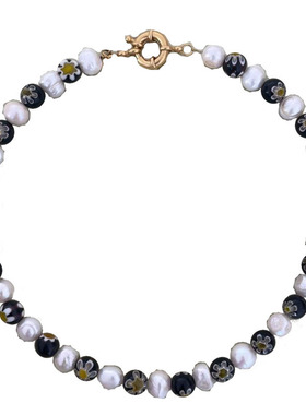 墨西哥小众设计锁骨链淡水珍珠