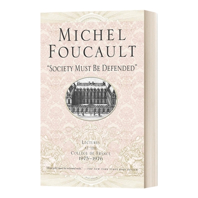 英文原版 Society Must Be Defended 必须保卫社会 法兰西学院课程系列5 1975-1976 英文版 进口英语原版书籍
