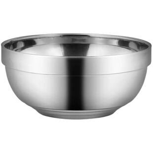 不锈钢碗防烫碗双层儿童隔热碗不锈钢饭碗刻字家用食堂汤面碗汤盆