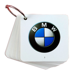 儿童汽车标志卡片认名车品牌标识车标大全启蒙认知早教识字学习卡