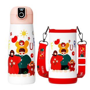 2026新品指纹解锁智能保温杯男女儿童水杯吸管上学生专用杯子礼物