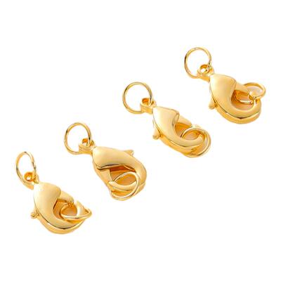 龙虾扣配件18k金闭口圈收尾扣