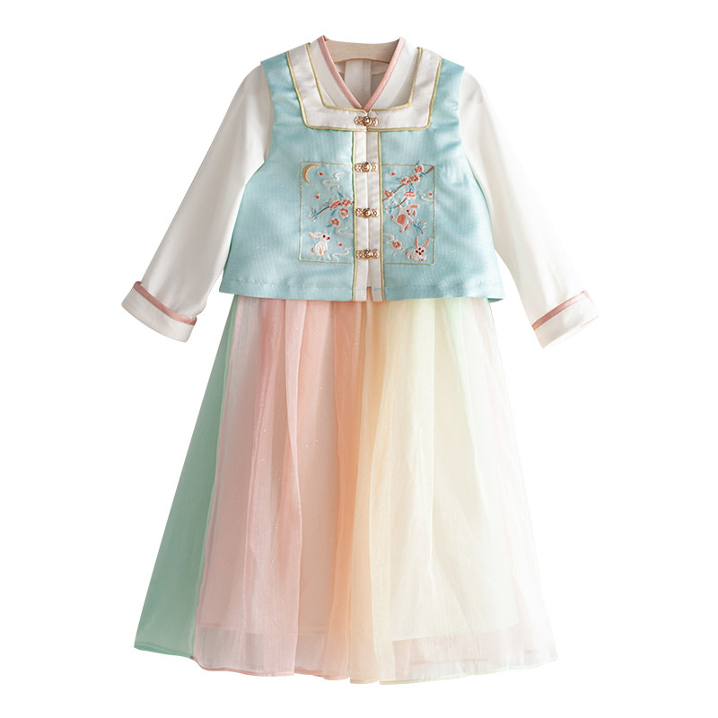 汉服女童2021春装新品仙女飘逸