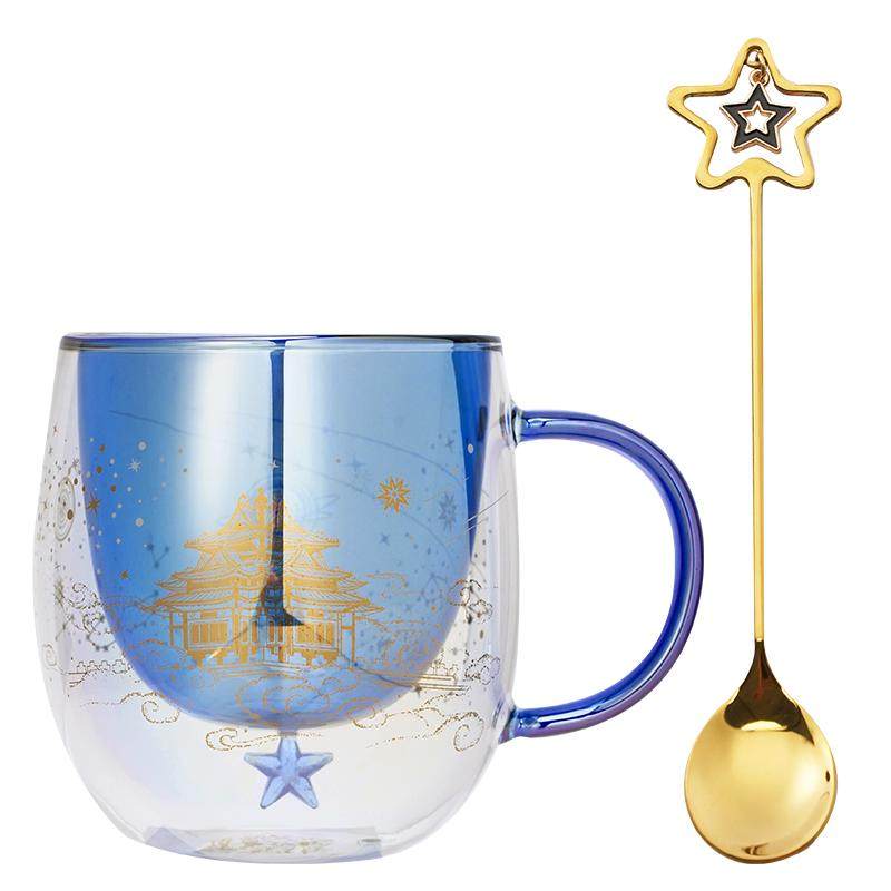 故宫星云万里双层玻璃杯套装