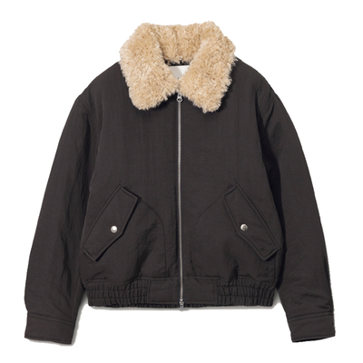 Dunst2025冬季新品可拆卸毛领中性夹棉飞行员夹克外套UDJU5D125