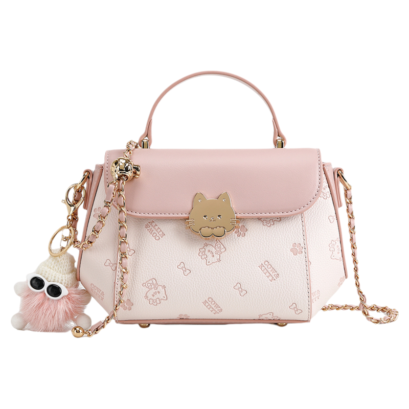 正品Cow&Kitty印花链条小方包