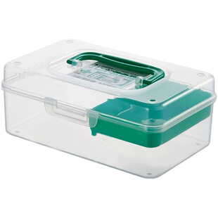 日本进口小药箱小号便携应急学生宿舍家庭常备药收纳盒旅行医药箱