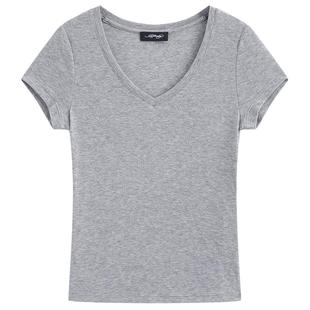 Ed Hardy埃德哈迪夏季流行新款烫钻轻薄透气复古v领女士短袖T恤