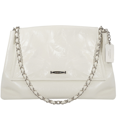 西泊克大容量牛皮链条邮差包