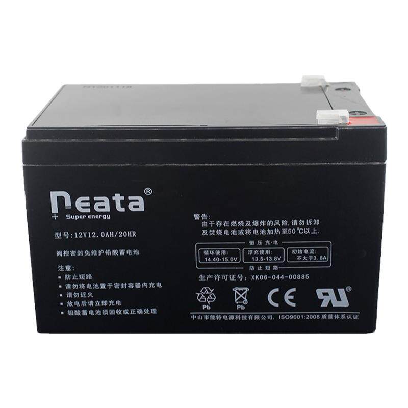 neata能特蓄电池NT12-12铅酸免维护12V12AH电梯门禁监控EPS/USP用