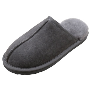 秋冬皮毛一体拖鞋男女防滑加厚保暖大码居家简约澳洲纯羊毛拖鞋